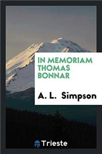 In memoriam Thomas Bonnar