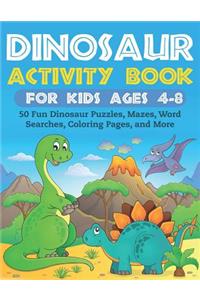 Dinosaur Activity Book for Kids Ages 4-8