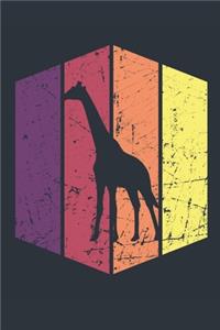 Vintage Giraffe Journal - Gift for Giraffe Lovers - Retro Giraffe Notebook - Giraffe Diary for Boys and Girls
