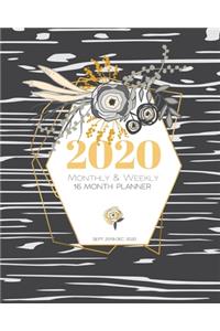 2020 16 Month Planner Weekly Monthly (Sept 2019 - Dec 2020)