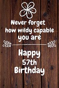 Never forget how wildly capable you are Happy 57th Birthday