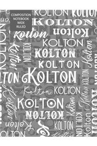 Kolton Composition Notebook Wide Ruled