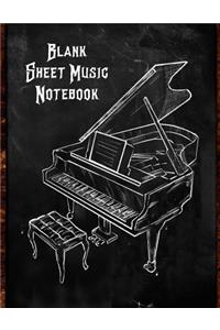 Blank Sheet Music Notebook