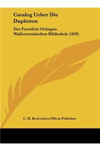 Catalog Ueber Die Dupletten