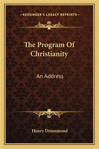 The Program Of Christianity