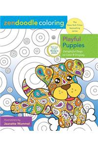 Zendoodle Coloring: Playful Puppies: Delightful Dogs to Color and Display