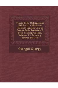 Teoria Delle Obbligazioni Nel Diritto Moderno Italiano