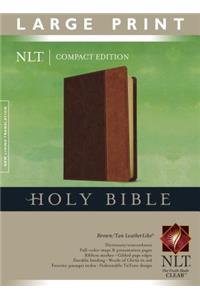 NLT Compact Edition Bible Large Print Tutone Brown/Tan