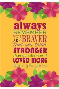 Always Remember (You Are) - A Journal (College Rule-Yellow)