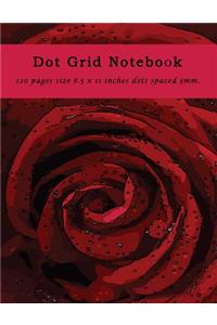 Dot Grid Notebook 120 Pages Size 8.5 X 11 Inches Dots Spaced 5mm.