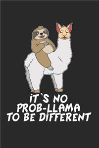 Faultier reitet auf Lama Notizbuch