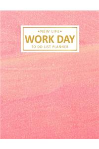 Work Day To Do List Planner