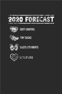 2020 Forecast: Blank Lined Notebook (6" x 9" - 120 pages) Pregnancy Announcement Notebook for Daily Journal, Diary, and Gift