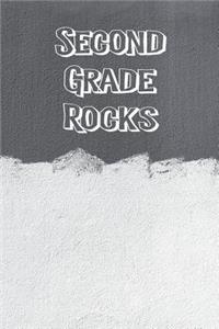 Second Grade Rocks: Awesome Cool Composition Journal Wide Ruled 6 x 9 in, 100 pages book for boys/girls, kids, school, students and teachers (Cool Composition Books)