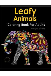 Leafy Animals Coloring Book For Adults