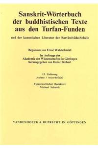 Sanskrit-Worterbuch Der Buddhistischen Texte Aus Den Turfan-Funden. Lieferung 13