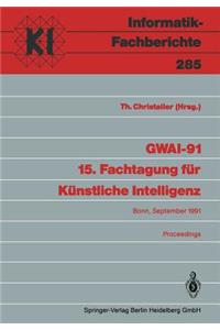 Gwai-91 15. Fachtagung Für Künstliche Intelligenz
