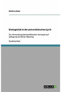 Dialogizitat in Der Petrarkistischen Lyrik