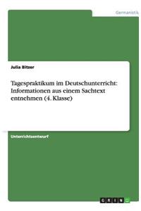 Tagespraktikum im Deutschunterricht