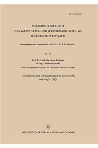 Thermochemische Untersuchungen Im System Sio2 Und Na2o -- Sio2