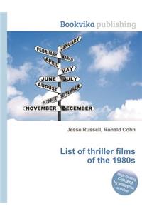 List of Thriller Films of the 1980s