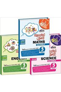 Olympiad Champs Science, Mathematics, English Class 3 with 15 Online Mock Tests (Set of 3 Books)