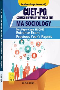 CUET PG MA Sociology (Test Paper Code-HUQP22) Entrance Exam Previous Year's Papers (English Medium)