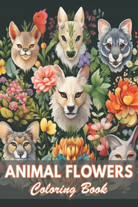 Animal Flowers Coloring Book