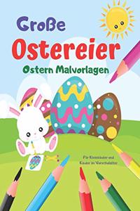 Ostern Malvorlagen Große Ostereier für Kleinkinder und Kinder im Vorschulalter