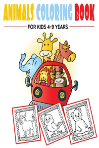 Animals Coloring Book For Kids 4-9 Years