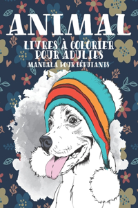 Livres à colorier pour adultes - Mandala pour débutants - Animal