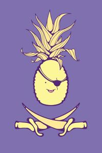 Cute Pineapple Pirate Notebook