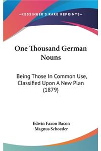 One Thousand German Nouns