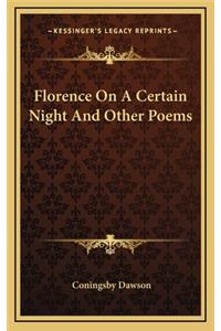 Florence on a Certain Night and Other Poems