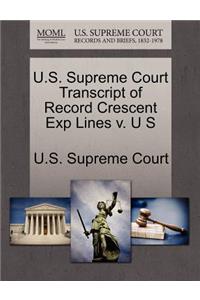 U.S. Supreme Court Transcript of Record Crescent Exp Lines V. U S