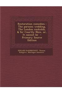 Restoration Comedies