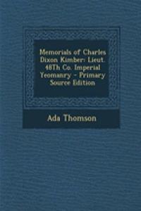 Memorials of Charles Dixon Kimber