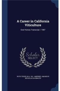 Career in California Viticulture