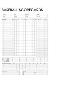 Baseball Scorecards