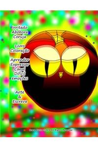 Irritado Abóbora Coruja Livro Coloração Aprender Expressar Canal Difícil emoções Arte & Escreva
