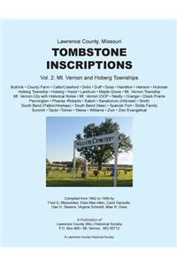 Lawrence County Missouri Tombstone Inscriptions Vol. 2