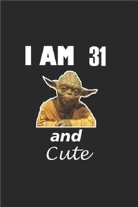 i am 31 and cute baby yoda Notebook birthday Gift