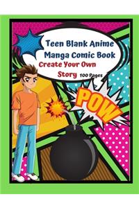Teen Blank Anime Manga Comic Book Create your Own Story 100 pages