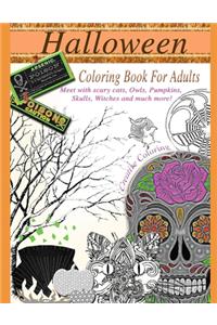 Halloween coloring book for adults