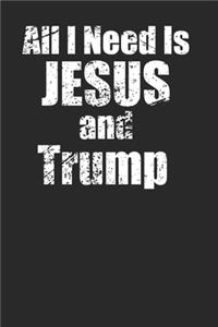 Trump Jesus Notebook Perfect for Lovers of Jesus and Trump 120 Pages Empty Notebook