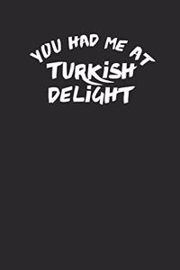 Funny Turkish Delight Lover Notebook 120 Pages Lined Journal for Recipes and More