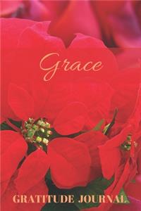 Grace Gratitude Journal: Christmas Design Personalized with Name and Prompted, for Women