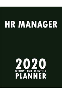 Human Resource Manager 2020 Weekly and Monthly Planner