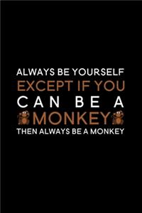 Always be yourself except if you can be a monkey then always be a monkey