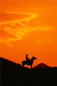 2020 Weekly Planner Horse Photo Equine Sunset Cowboy Silhouette 134 Pages